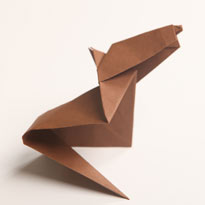 Собака оригами. Как сложить из бумаги терьера. Шаг 18