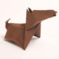 Собака оригами. Шаг 22