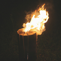 Как быстро разжечь костер: таежная свеча. Шаг 5