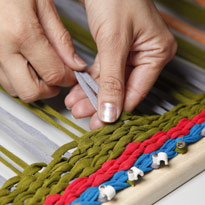 Плетение коврика из трикотажа. Шаг 3