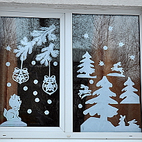 Новогоднее украшение на окно. Шаг 13